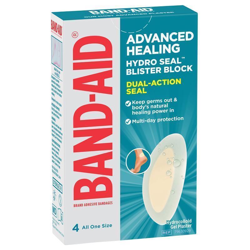 Band-Aid Advanced Healing Hydro Seal Blister Block, Size 4, 4-Pack