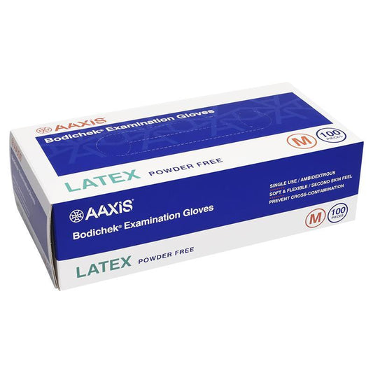 Bodichek Latex Disposable Gloves Powder Free - Medium - 100 Pack - Auzzistore