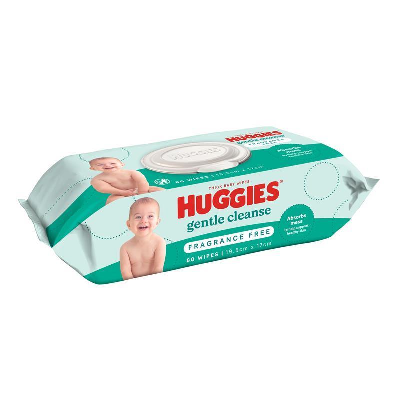 Huggies Baby Wipes Unscented - 80 Refill Pack for Gentle Cleaning-Auzzi Store