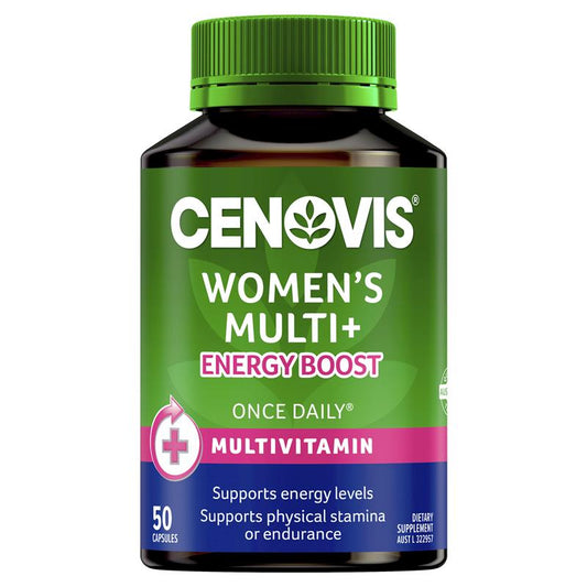 Cenovis Once Daily Women's Multi + Energy Boost 50 Capsules-Auzzi Store