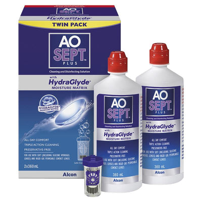 AOSEPT Plus with HydraGlyde 360ml Twin Pack