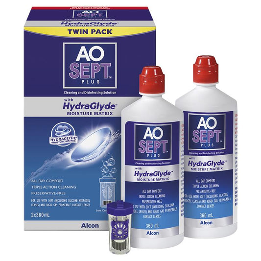 AOSEPT Plus with HydraGlyde 360ml Twin Pack – view 2 - Auzzistore