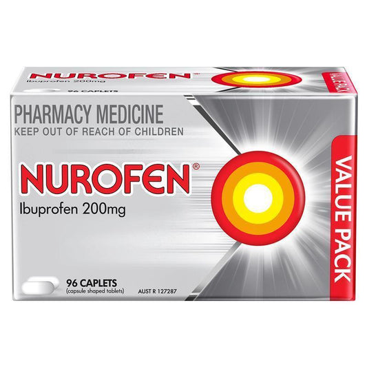 Nurofen Pain and Inflammation Relief Caplets 200mg - 96 Pack - Auzzi Store
