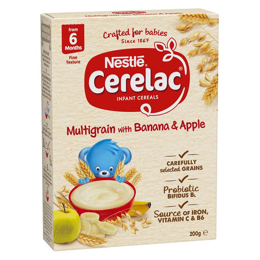 Nestle CERELAC Multigrain with Banana & Apple Baby Cereal Stage 3 - 200g-Auzzi Store