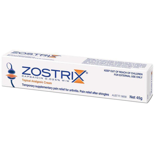 Zostrix Topical Analgesic Cream 45g - Effective Pain Relief for Arthritis
