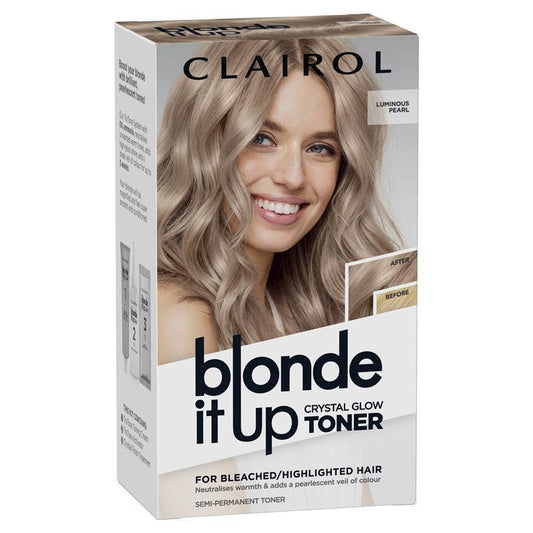 Clairol Blonde It Up Crystal Glow Semi Permanent Toner - Luminous Pearl 135g - Auzzistore