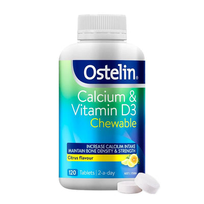 Ostelin Calcium & Vitamin D3 Chewable Tablets, 120 for Bone Health