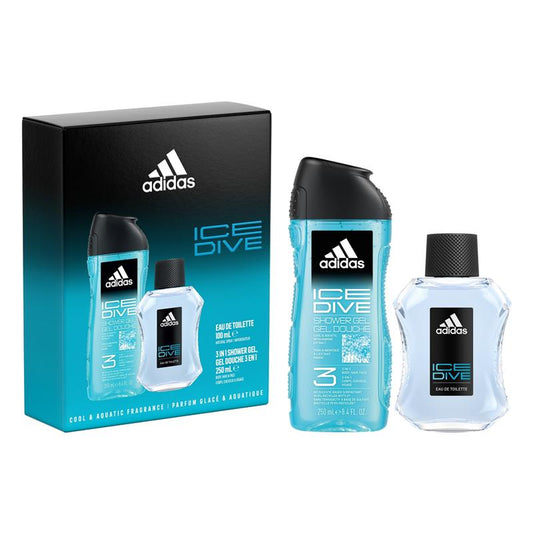 Adidas Ice Dive Eau de Toilette 100ml - Refreshing Fragrance Set - Auzzistore