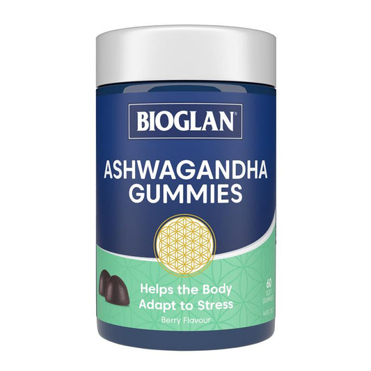 Bioglan Ashwagandha Gummies - 60 Gummies for Stress Management - Auzzistore