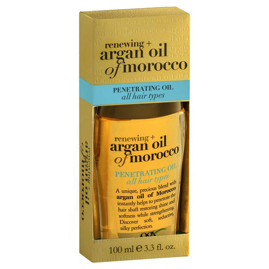 OGX Renewing Moroccan Argan Oil Penetrating Oil 100mL - Ultimate Hydration for All Hair Types - Auzzi Store