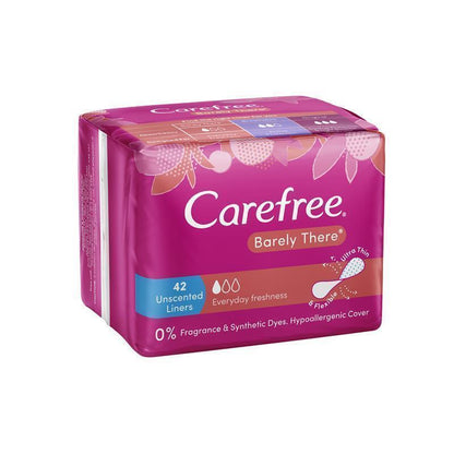 Carefree Barely There Unscented Panty Liners - 42 Pack for Everyday Use - Auzzi Store
