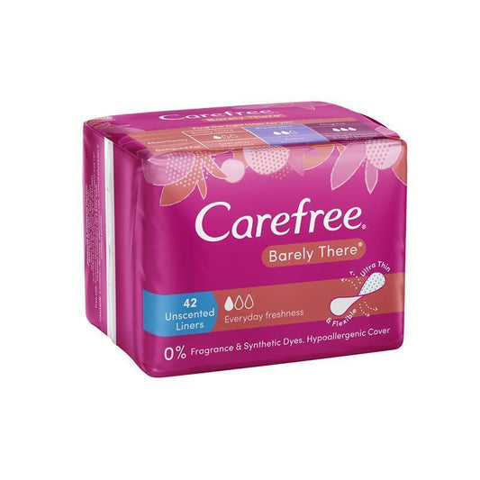 Carefree Barely There Unscented Panty Liners - 42 Pack for Everyday Use - Auzzi Store