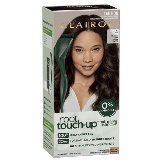 Clairol Root Touch Up Natural Instincts 4 Dark Brown - Permanent Hair Colour (35g)