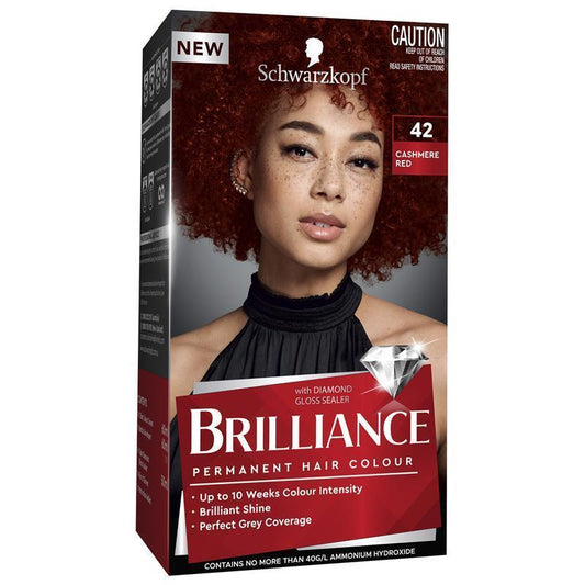 Schwarzkopf Brilliance 42 Cashmere Red - Vibrant Hair Color Solution
