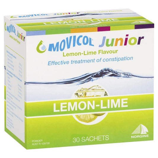 Movicol Junior Lemon Lime - 30 Sachets for Constipation Relief-Auzzi Store