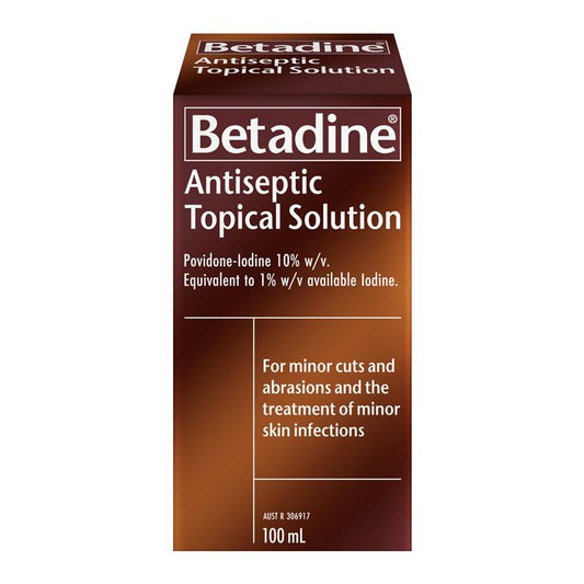Betadine Antiseptic Topical Solution - 100mL - Auzzistore