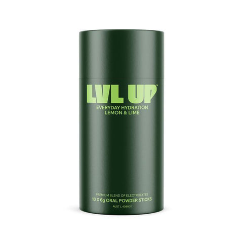 Lvl Up Everyday Hydration Sticks - Lemon Lime (10 Pack) - Auzzistore
