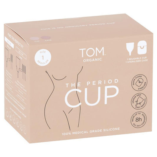 TOM Organic The Period Cup Size 1 + Microwavable Steriliser Case