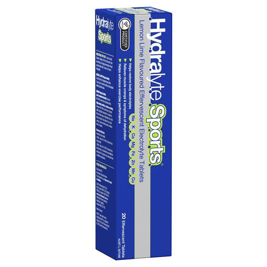 Hydralyte Sports Lemon Lime Effervescent Electrolyte Tablets - 20 Count - Auzzi Store
