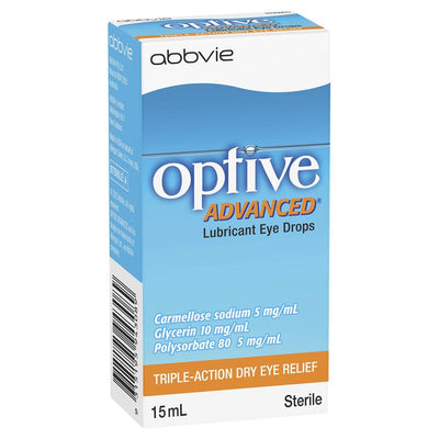 Optive Advanced Preservative-Free Lubricant Eye Drops 15ml