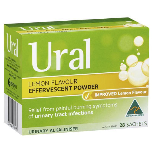 URAL Effervescent Powder Lemon - 28 Sachets-Auzzi Store