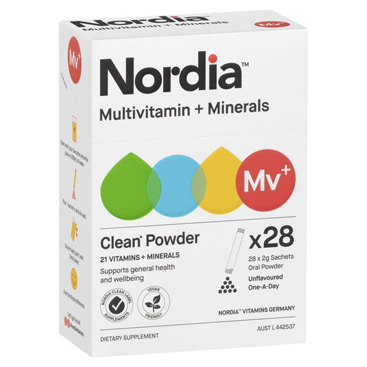 Nordia Multivitamin & Mineral Powder, 28 Unflavoured Sachets