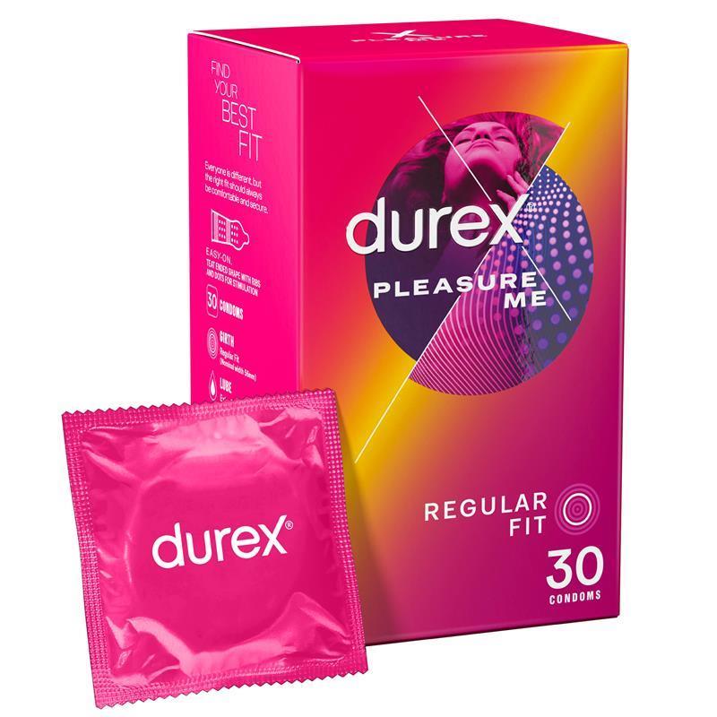 Durex Pleasure Me Ribbed Dotted Condoms 30 Pack