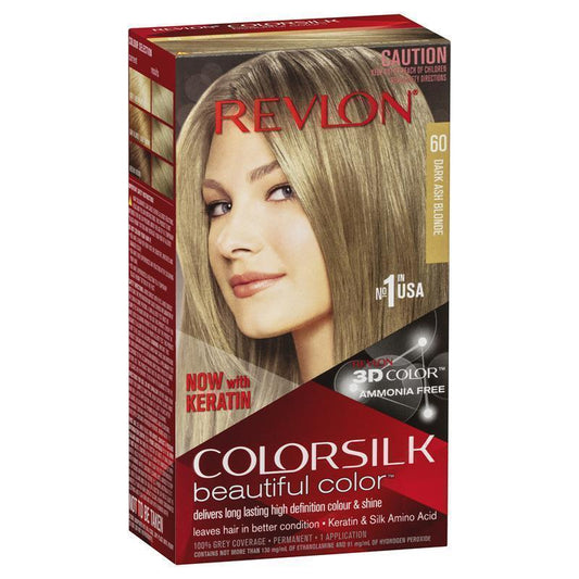 Revlon ColorSilk 60 Dark Ash Blonde - Ammonia-Free Hair Color-Auzzi Store
