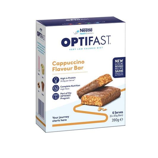 Optifast VLCD Bars - Cappuccino Flavour (Pack of 6 x 65g)