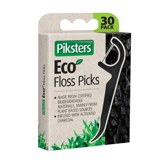 Piksters Eco Floss Pick with Charcoal - 30 Pack – view 2