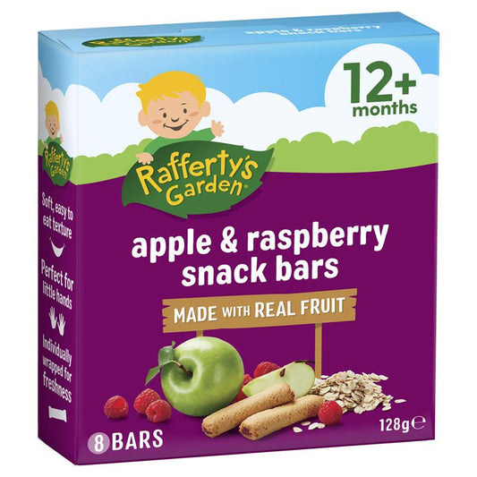 Raffertys Garden 12+ Months Fruit Snack Bar Apple & Raspberry 128g - Auzzi Store
