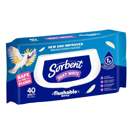 Sorbent Flushable Wipes - 40 Pack for Ultimate Cleanliness-Auzzi Store