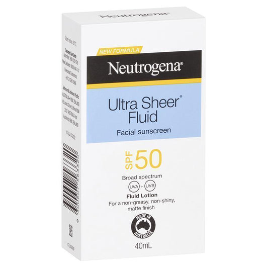 Neutrogena Ultra Sheer Face Fluid Facial Sunscreen SPF 50 - 40ml