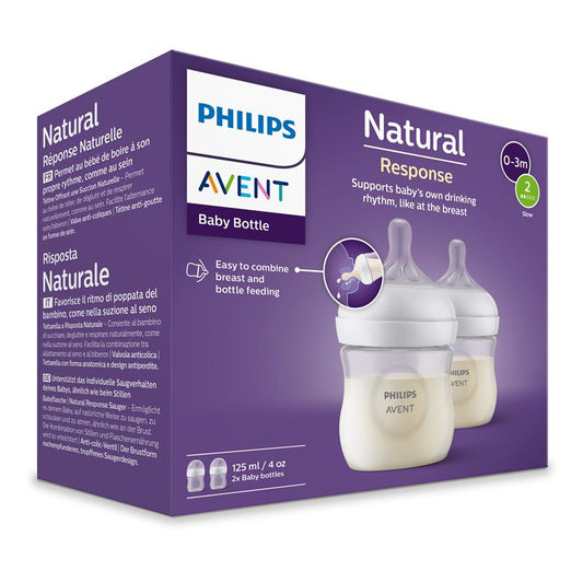 Avent Natural Response Feeding Bottle 125ml - 2 Pack – view 2 - Auzzistore