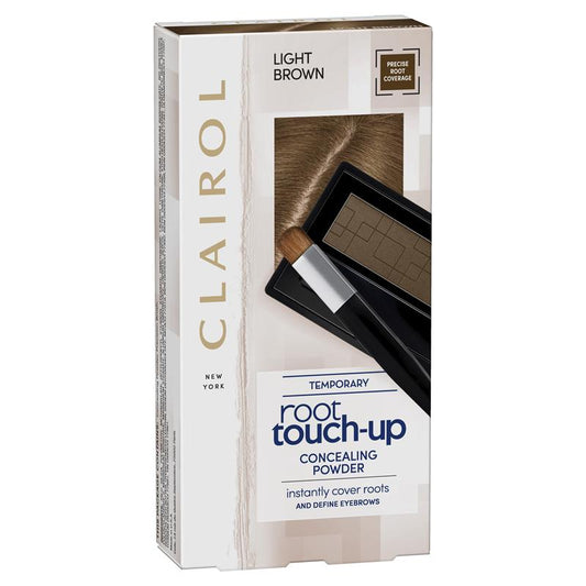 Clairol Nice & Easy Root Touch Up Concealing Powder Light Brown - Quick Gray Coverage - Auzzi Store