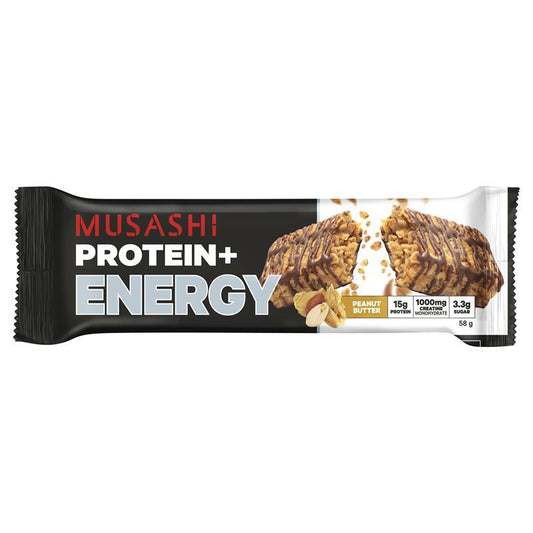 Musashi Energy Bar Peanut Butter 58g - Protein & Energy Boost