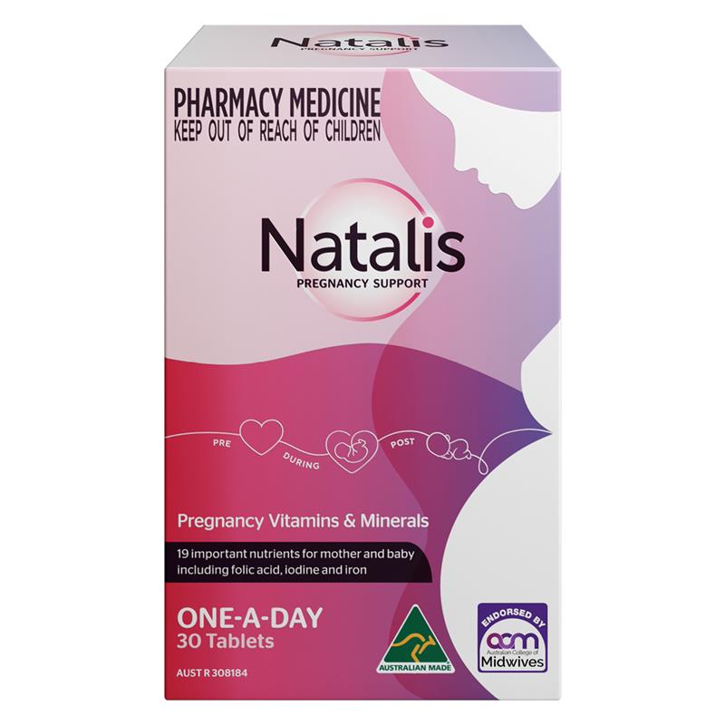 Natalis Prenatal Multivitamin - 30 Tablets with Folic Acid & Iron