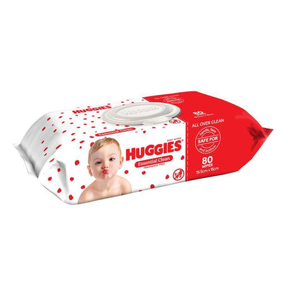 Huggies Essential Clean Baby Wipes - 80 Pack - Auzzi Store