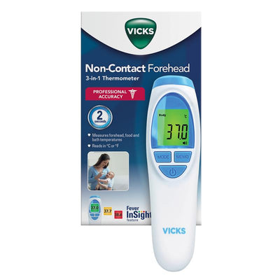 Vicks Non-Contact Forehead 3-In-1 Thermometer - Accurate & Safe