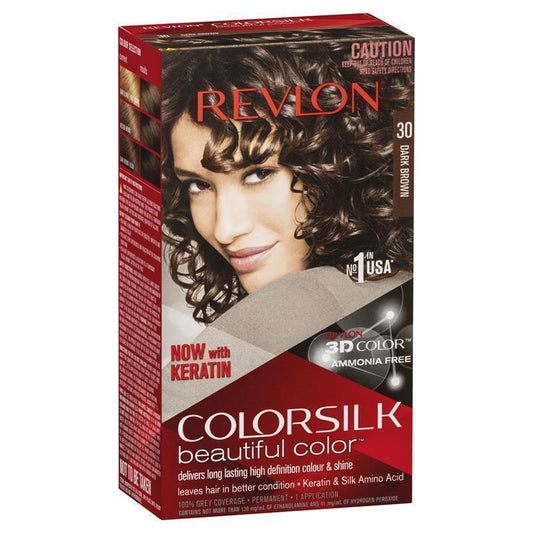 Revlon ColorSilk 30 Dark Brown - Ammonia-Free Hair Color-Auzzi Store