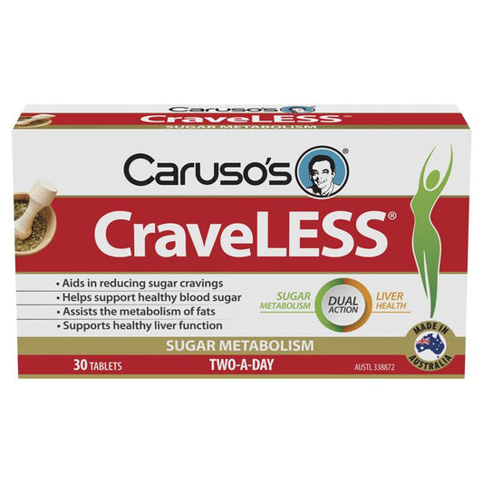 Caruso's CraveLESS 30 Tablets - Natural Sugar Craving Control
