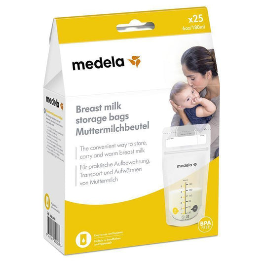 Medela Breast Milk Storage Bags 180ml - 25 Pack for Convenient Milk Storage - Auzzi Store