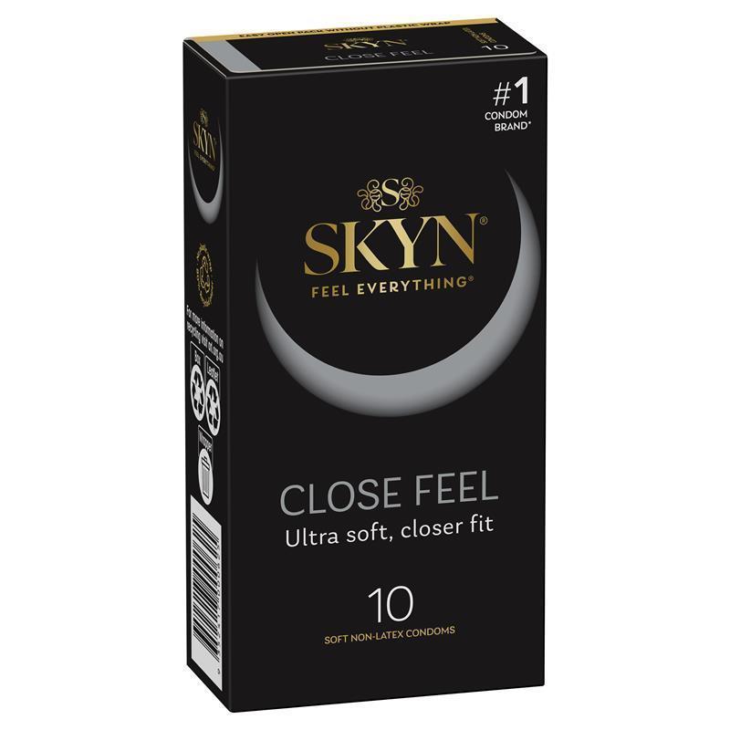 SKYN Close Feel Non-Latex Condoms 10 Pack – Ultra Smooth, Secure Fit