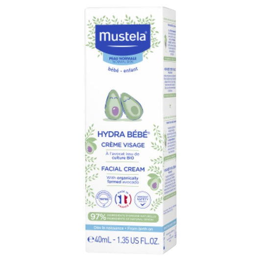 Mustela Hydra-Bebe Face Cream 40ml - Gentle Protection for Delicate Skin-Auzzi Store