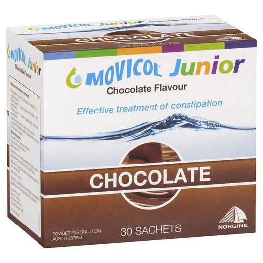 Movicol Junior Chocolate 30 Sachets - Gentle Digestive Relief-Auzzi Store