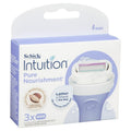 Schick Intuition Pure Nourishment 3-Pack Razor Blades, 4-Blade System