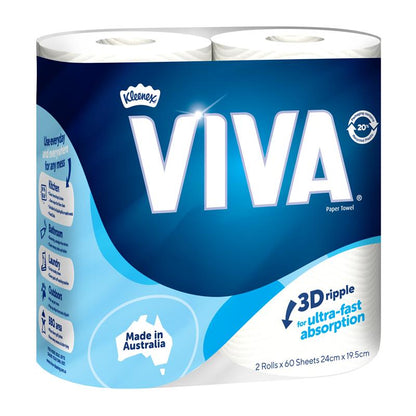Kleenex Viva White Paper Towel - 2 Pack-Auzzi Store