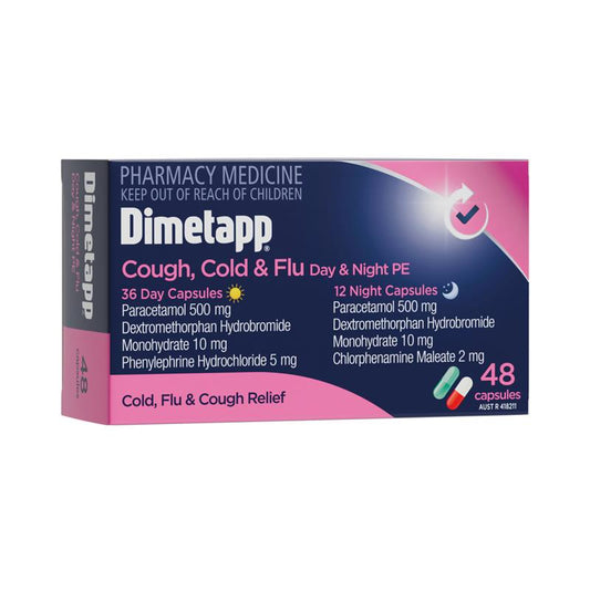 Dimetapp Cough Cold & Flu Day & Night - 48 Capsules