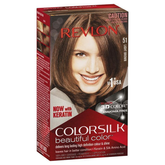 Revlon ColorSilk 51 Light Brown - Ammonia-Free Hair Color-Auzzi Store