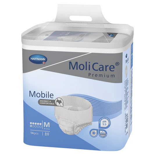 MoliCare Premium Mobile 6D Medium Incontinence Pants, 14-Pack